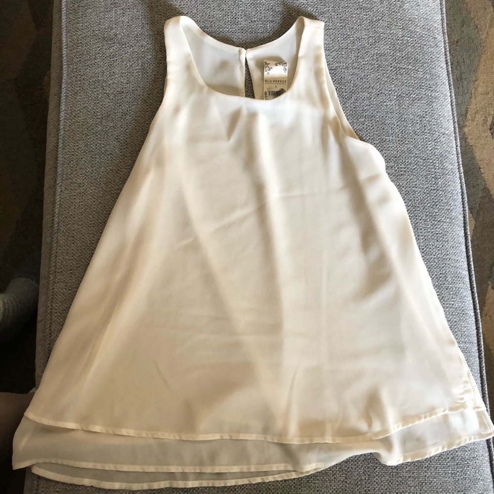 Cream colored tank blouse